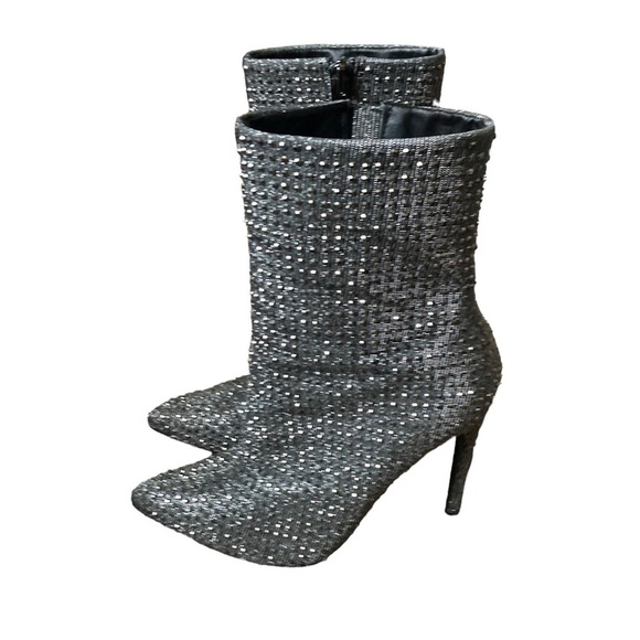 Steve Madden Wifey Glitter Rhinestone Booties Women’s Size 6.5 EUC - Picture 5 of 9